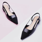 Cap-Toe Prints Slingback Flats (Freya))(SALE)