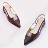 Cap-Toe Prints Slingback Flats (Freya))(SALE)