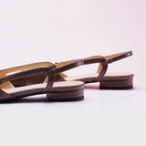 Cap-Toe Prints Slingback Flats (Freya))(SALE)