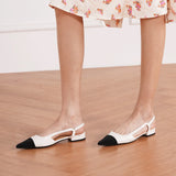 Cap-Toe Slingback Flats (Freya)(SALE)