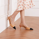 Pointed Toe Slingback Pumps (Helen) (SALE)