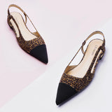 Cap-Toe Prints Slingback Flats (Freya))(SALE)