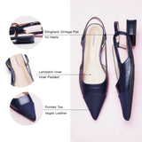 Cap-Toe Prints Slingback Flats (Freya))(SALE)