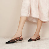 Cap-Toe Slingback Flats (Freya)(SALE)