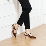 Pointed Toe Kitten heel Slingbacks (Helen)