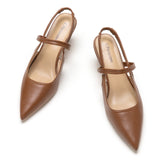 Pointed Toe Print Slingbacks (Helen)(EU)