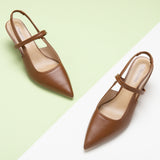 Pointed Toe Print Slingbacks (Helen)(EU)