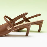 Pointed Toe Print Slingbacks (Helen)(EU)