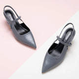Pointed Toe Kitten heel Slingbacks (Helen)(SALE)