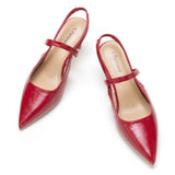 Pointed Toe Print Slingbacks (Helen)(EU)