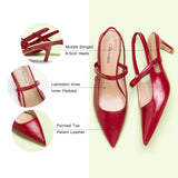 Pointed Toe Print Slingbacks (Helen)(EU)