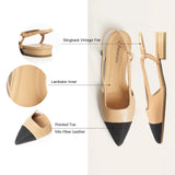 Cap-Toe Slingback Flats (Freya)(SALE)