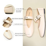 Grommet V-Cut Design Mary Jane Flats(Remy)