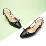 Bow Detail Colorblock Slingback Pumps (Jessica B)