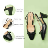 Bow Detail Colorblock Slingback Pumps (Jessica B)