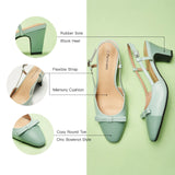 Bow Detail Colorblock Slingback Pumps (Jessica B)