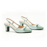 Bow Detail Colorblock Slingback Pumps (Jessica B)