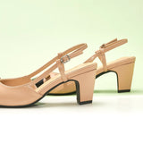 Bow Detail Colorblock Slingback Pumps (Jessica B)