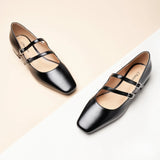 Double-Straps Block Heel Mary Jane (Alyssa A) Leopard