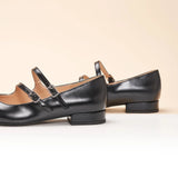 Double-Straps Block Heel Mary Jane (Alyssa A) Leopard
