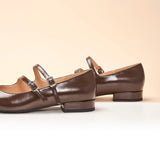 Double-Straps Block Heel Mary Jane (Alyssa A) Leopard