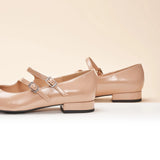 Double-Straps Block Heel Mary Jane (Alyssa A) Leopard
