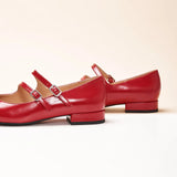 Double-Straps Block Heel Mary Jane (Alyssa A) Leopard