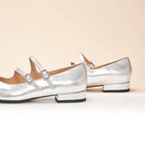 Double-Straps Block Heel Mary Jane (Alyssa A) Leopard