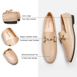 Gold Bit Round Toe Loafers (Loraine)