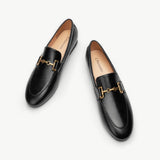Gold Bit Round Toe Loafers (Loraine)