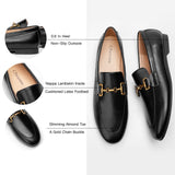 Gold Bit Round Toe Loafers (Loraine)