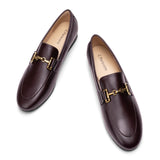 Gold Bit Round Toe Loafers (Loraine)