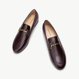 Gold Bit Round Toe Loafers (Loraine)