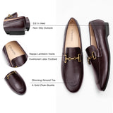 Gold Bit Round Toe Loafers (Loraine)