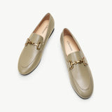 Gold Bit Round Toe Loafers (Loraine)