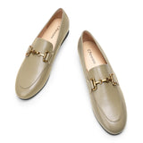 Gold Bit Round Toe Loafers (Loraine)