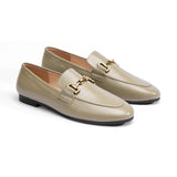 Gold Bit Round Toe Loafers (Loraine)