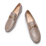 Gold Bit Round Toe Loafers (Loraine)