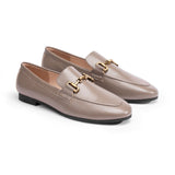Gold Bit Round Toe Loafers (Loraine)