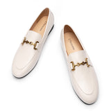 Gold Bit Round Toe Loafers (Loraine)