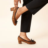 Bow knotted Ballet Block Heels (Lacy)