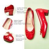 Bow knotted Ballet Block Heels (Lacy)