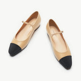 Almond-Toe Two-Tone Mary Jane (Lena)(SALE)