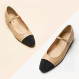 Almond-Toe Two-Tone Mary Jane (Lena)(SALE)