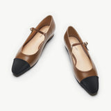 Almond-Toe Two-Tone Mary Jane (Lena)(SALE)
