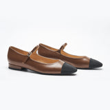 Almond-Toe Two-Tone Mary Jane (Lena)(SALE)