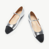 Almond-Toe Two-Tone Mary Jane (Lena)(SALE)