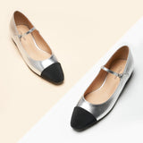 Almond-Toe Two-Tone Mary Jane (Lena)(SALE)
