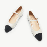 Almond-Toe Two-Tone Mary Jane (Lena)(SALE)