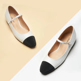 Almond-Toe Two-Tone Mary Jane (Lena)(SALE)